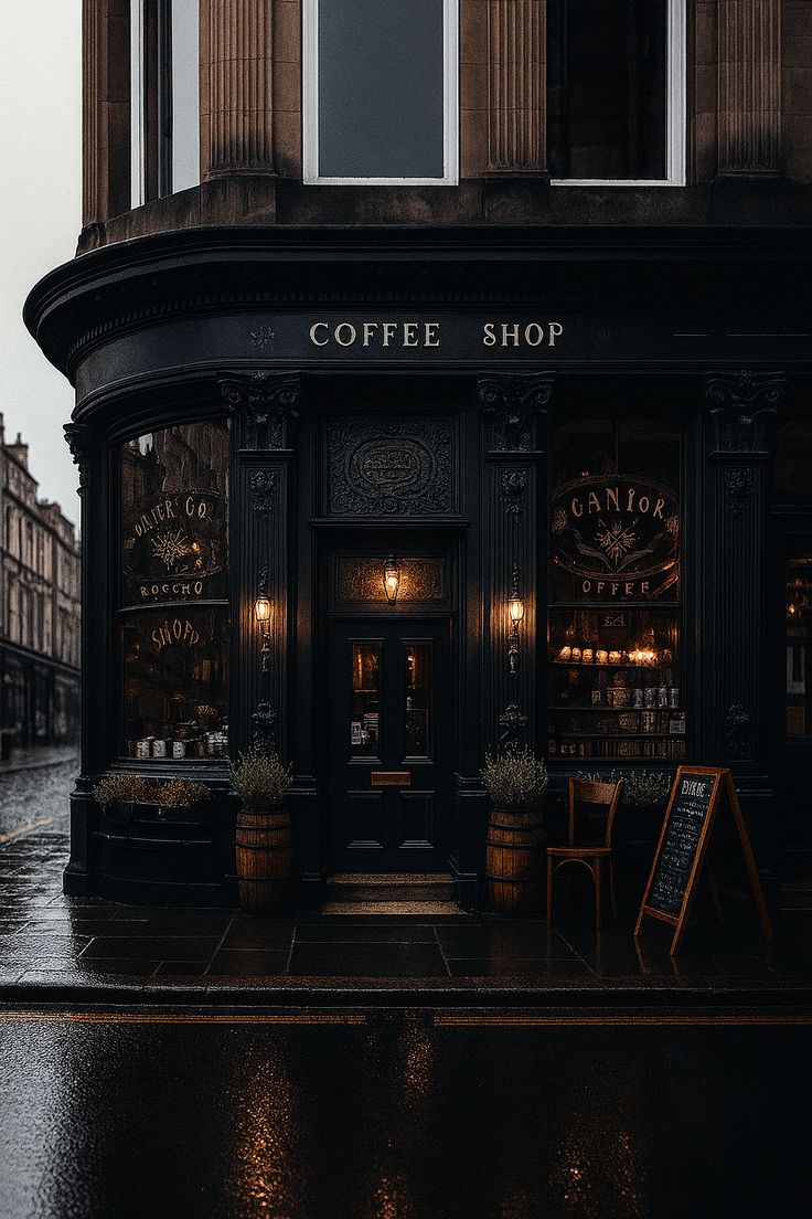 Moody coffee shop